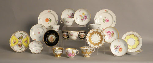 Appraisal: Group of miscellaneous Meissen cups and saucers to include singles