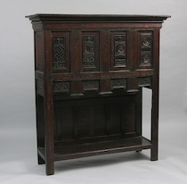 Appraisal: An th Century Carved Oak Court Cupboard An th Century