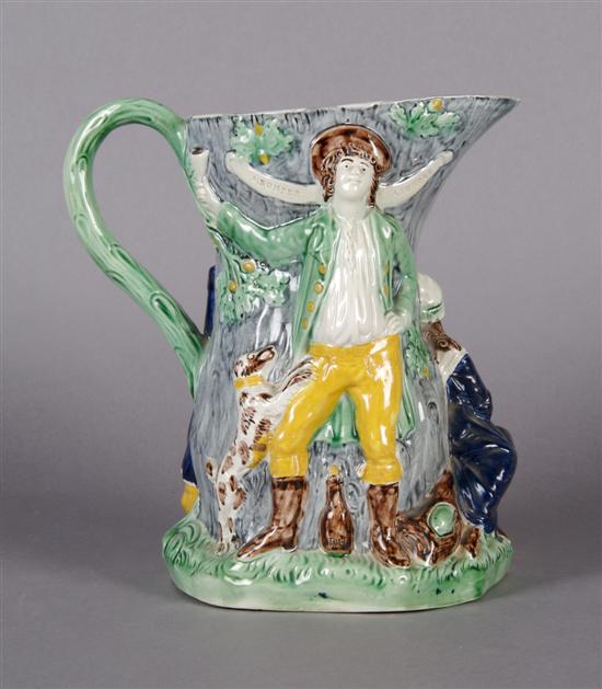 Appraisal: A Staffordshire Pearlware Fair Hebe Jug Height inches