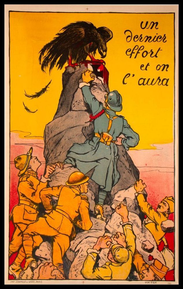 Appraisal: Eugene COURBOIN -c Vintage World War I Poster One last