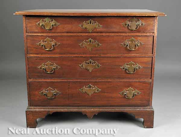 Appraisal: An Early American Mahogany Chest of Drawers c the back