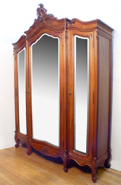 Appraisal: EARLY TH C FINE FRENCH DOOR ARMOIRE Carved and molded