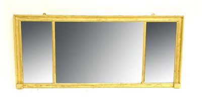 Appraisal: A giltwood landscape overmantel mirror with triple plates in x