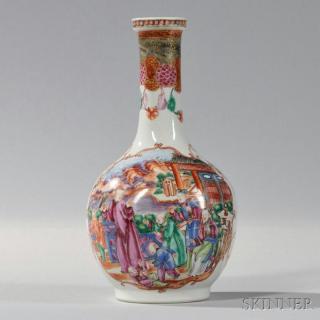 Appraisal: Export Porcelain Bottle-form Vase China early th century with polychrome