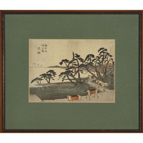 Appraisal: Two Hiroshige Prints Ink and colour on paperCondition framed wear