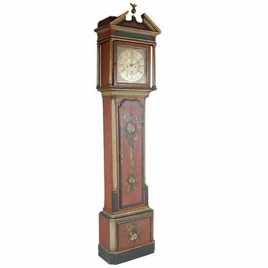 Appraisal: An English George III Benjamin Cope Painted Tall Case Clock