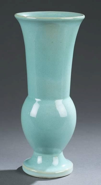 Appraisal: Galloway vase turquoise A Galloway vase Turquoise high gloss On