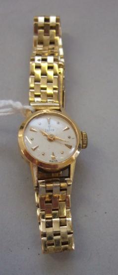 Appraisal: A ladies gold circular cased Tudor wristwatch the circular dial