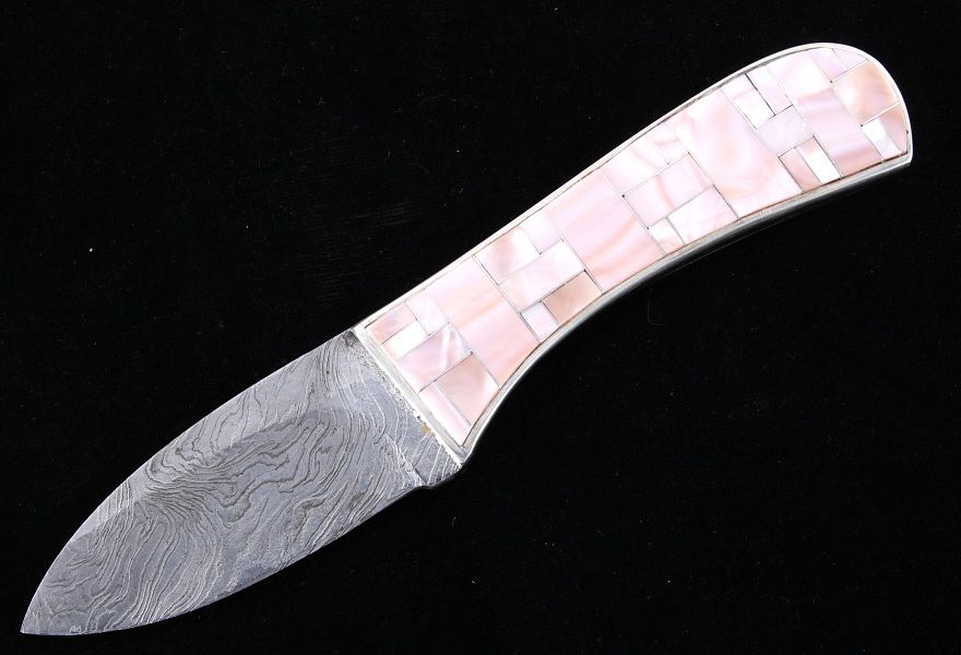 Appraisal: Navajo Wilson Dawes Pink Mother of Pearl Damascus This lot