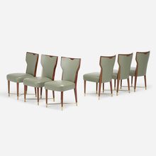 Appraisal: Giorgio Ramponi DINING CHAIRS SET OF SIX Italy c walnut