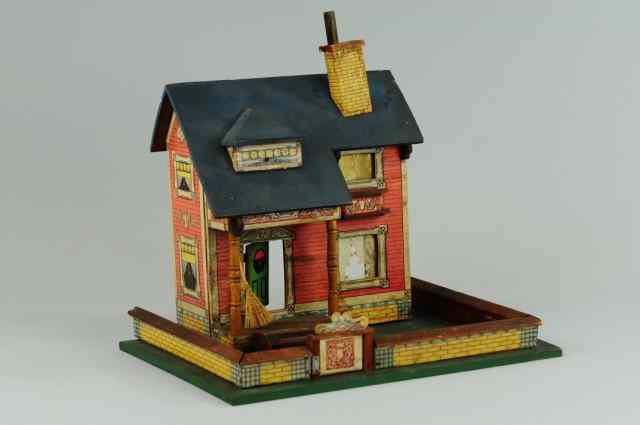 Appraisal: BLISS ''GARDEN HOUSE'' No paper litho over wood colorful graphics