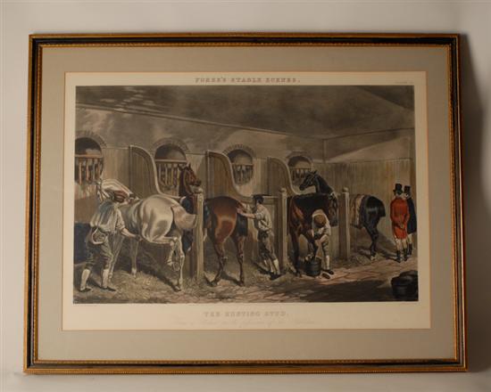 Appraisal: J Harris The Hunting Stud Print from a painting by