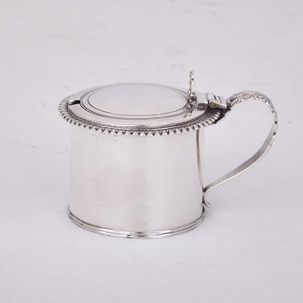 Appraisal: William IV Silver Mustard Pot London of cylinder form with