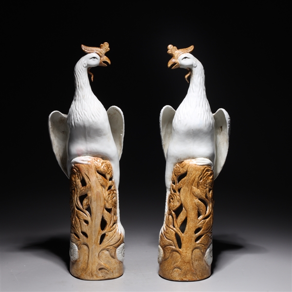 Appraisal: Pair of Chinese porcelain phoenix birds overall good condition each