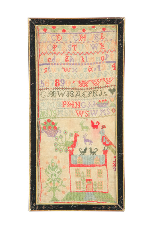 Appraisal: SAMPLER Probably Scotland or England early th century silk and