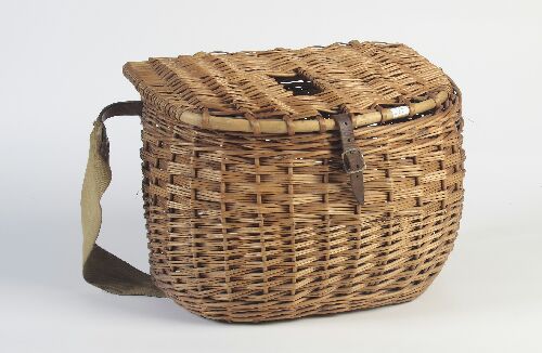 Appraisal: A collection of various baskets including a Victorian wicker log