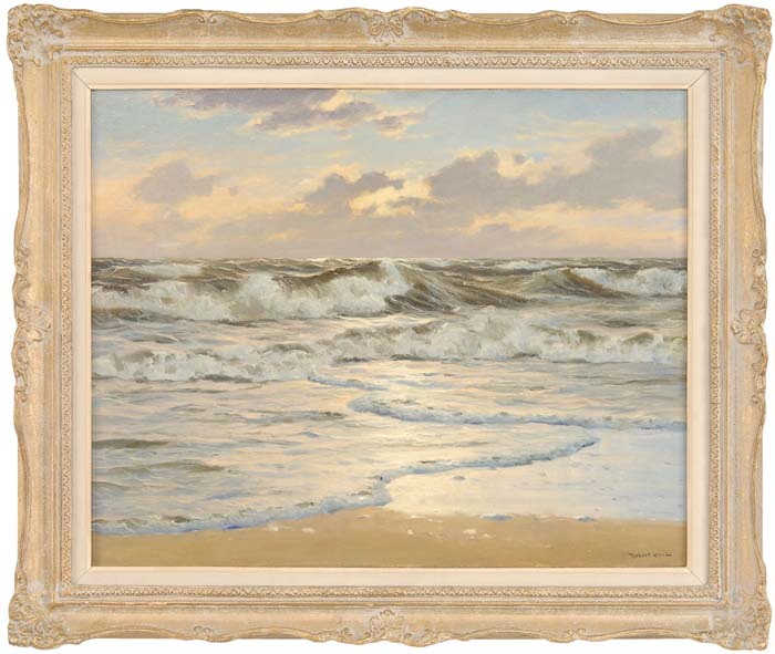 Appraisal: ROBERT WILLIAM WOOD American - SUNLIT BEACH Oil on canvas