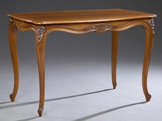 Appraisal: French Louis XV Style Carved Beech Center Table French Louis