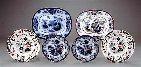 Appraisal: Collection of British transferware th centuryconsisting of pair ironstone dishes