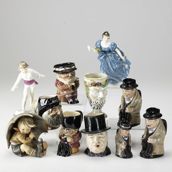 Appraisal: ROYAL DOULTON ETC Eleven pieces include two Royal Doulton figurines