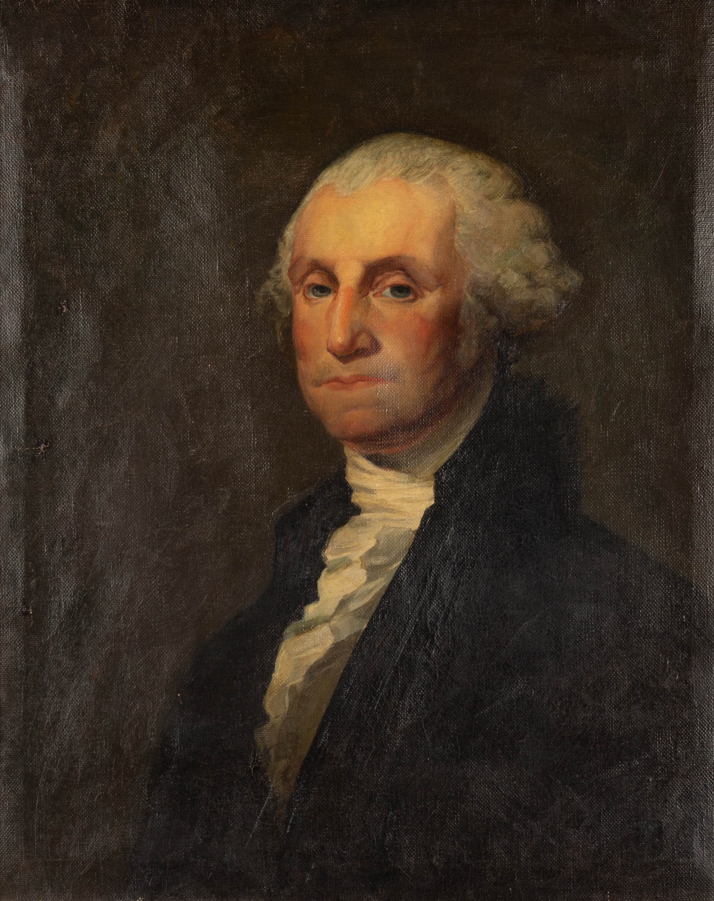 Appraisal: TH CENTURY PORTRAIT OF GEORGE WASHINGTON Oil on canvas Modeled