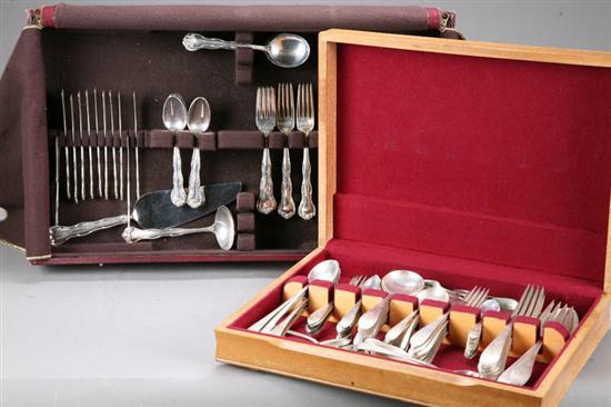 Appraisal: NINETY-EIGHT PIECES STERLING SILVER FLATWARE Set includes nine dinner forks