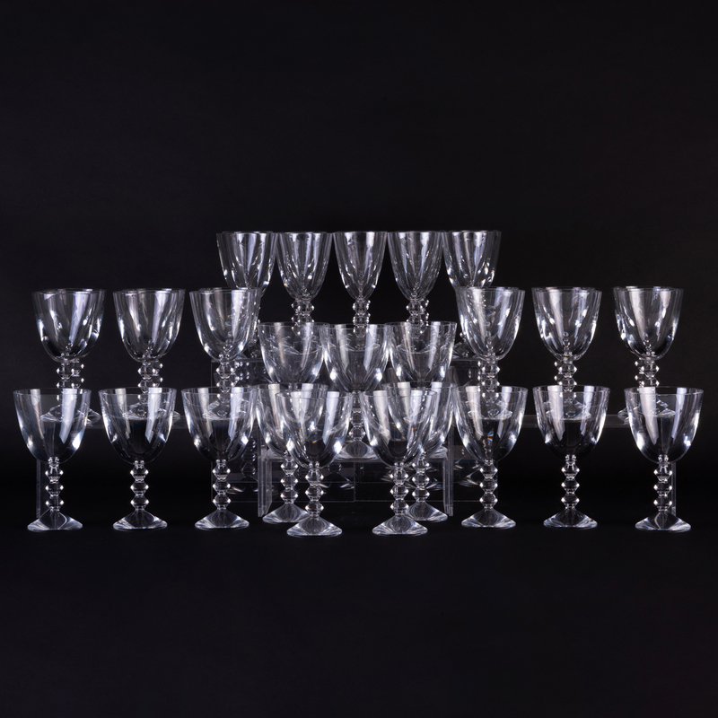 Appraisal: SET OF BACCARAT STEMWARE Acid stamp Comprising Twenty-two wine glassesFourteen