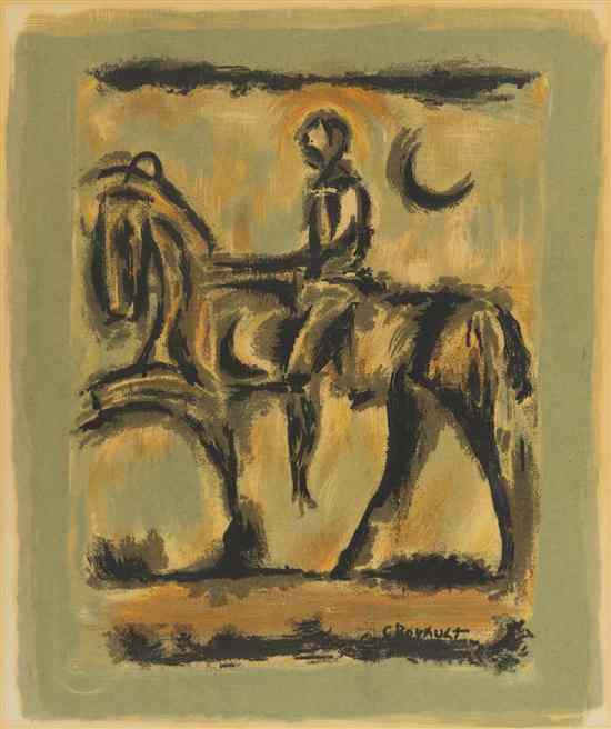 Appraisal: Georges Rouault French - Equestrian Scene lithograph x inches