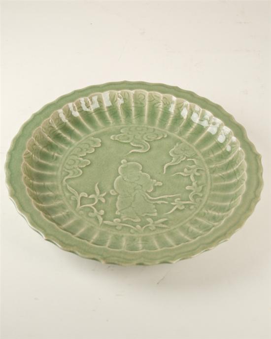 Appraisal: Large Chinese Celadon Charger Dia