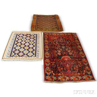 Appraisal: Three Rugs c th century Kurdish ft x ft in