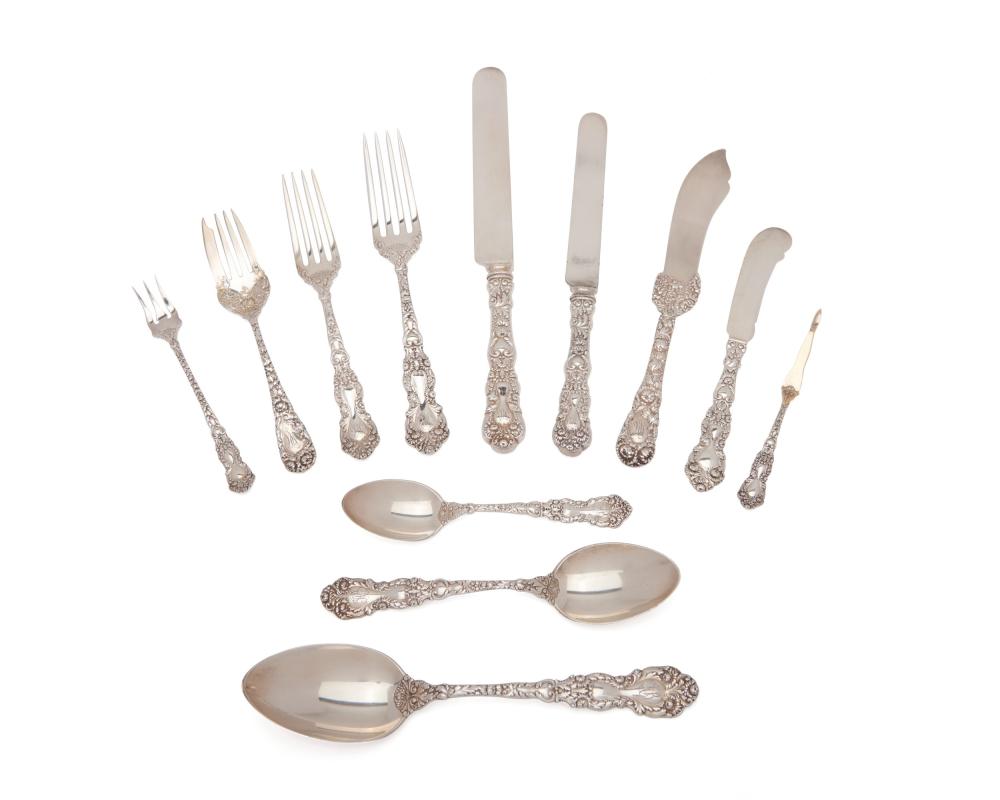 Appraisal: Gorham Silver Imperial Chrysanthemum Pattern Flatware Providence comprising dinner forks