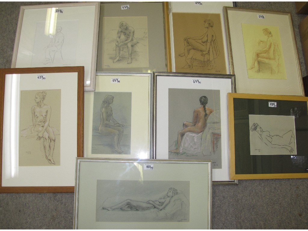 Appraisal: LOUISE ANNAND A selection of work comprising Female Nude Studies