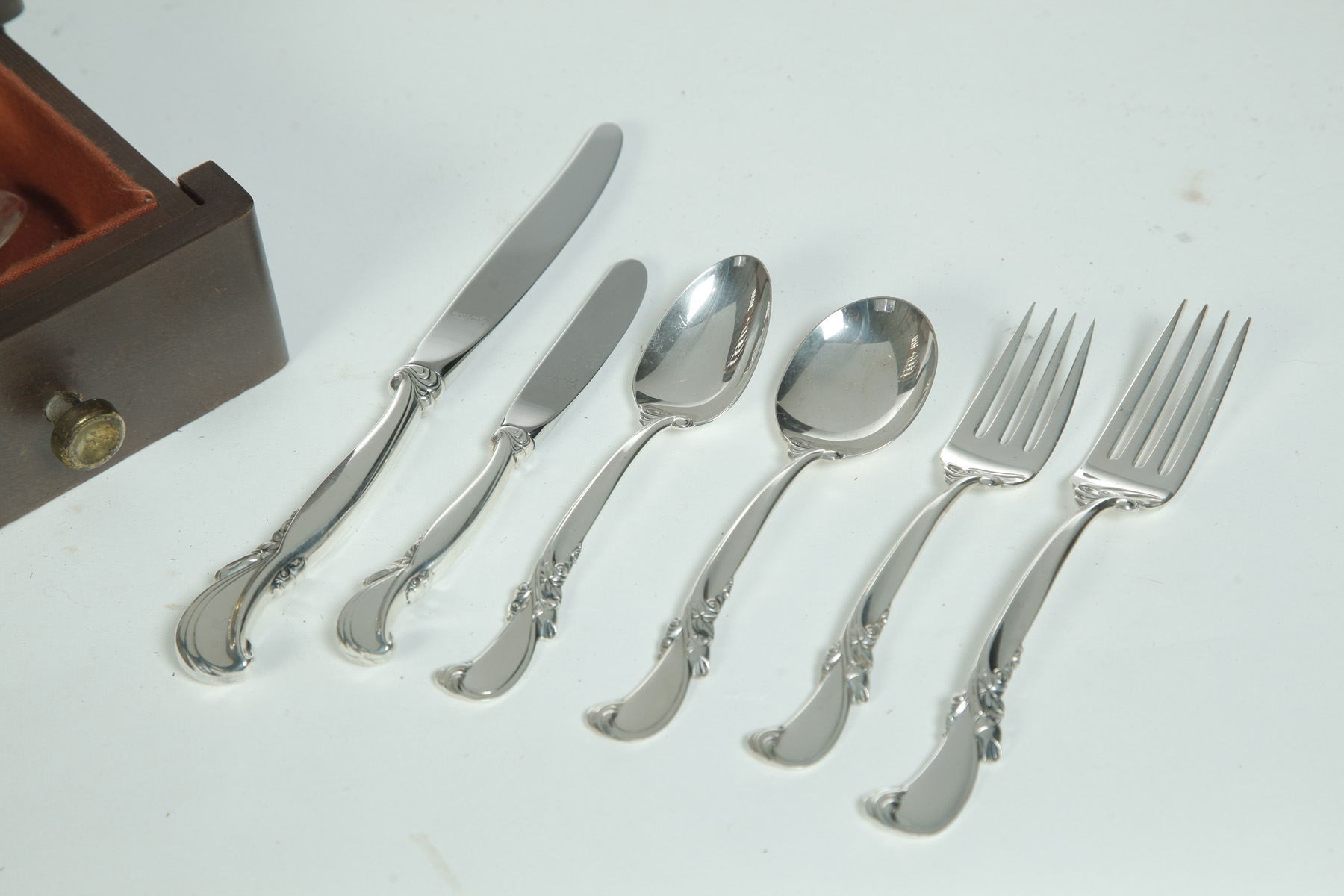 Appraisal: SET OF WALLACE WALTZ OF SPRING STERLING SILVER FLATWARE American