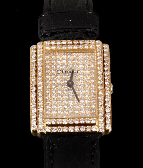 Appraisal: Dianoor London a lady's carat gold diamond wrist watch ref