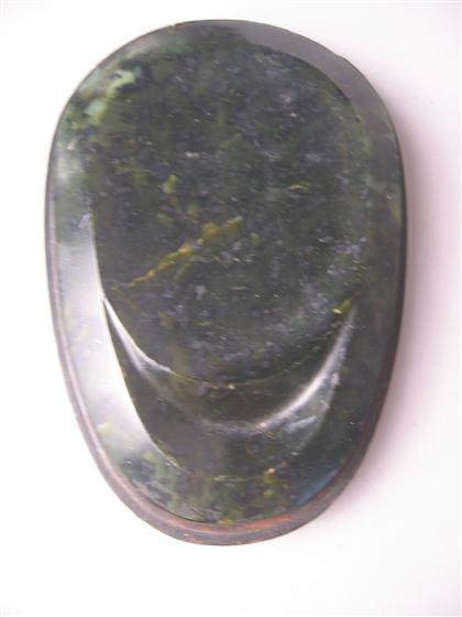 Appraisal: Chinese spinach jade ink stone th century L in PROVENANCE