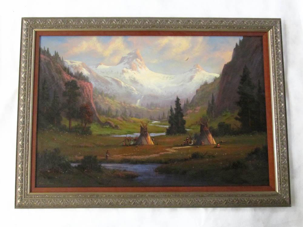 Appraisal: HEINIE HARTWIG OIL ON BOARD California born Cheyenne Mt Camp