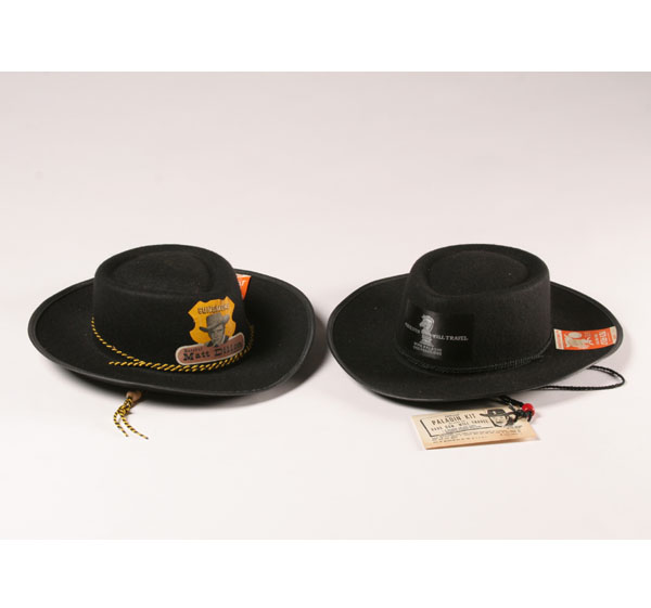 Appraisal: TV cowboy hats felt body vinyl trim corded band sweat