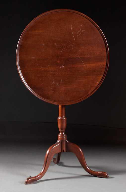 Appraisal: Federal style mahogany tilt-top candlestand Estimate - All items sold