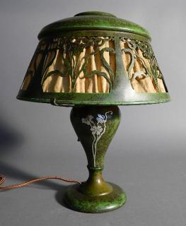 Appraisal: Heintz sterling and bronze lamp Heintz sterling and bronze lamp