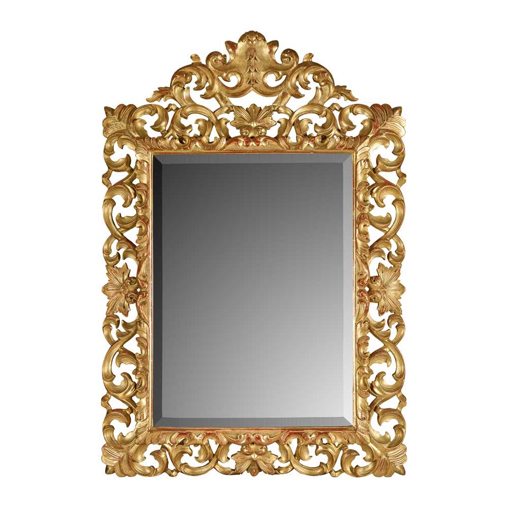 Appraisal: LOUIS XIV STYLE GILTWOOD MIRROR TH CENTURY the bevelled rectangular