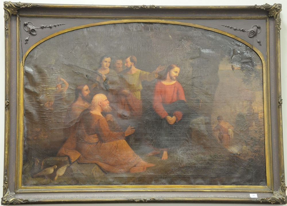 Appraisal: Continental School th th Century Jesus and Disciples oil on