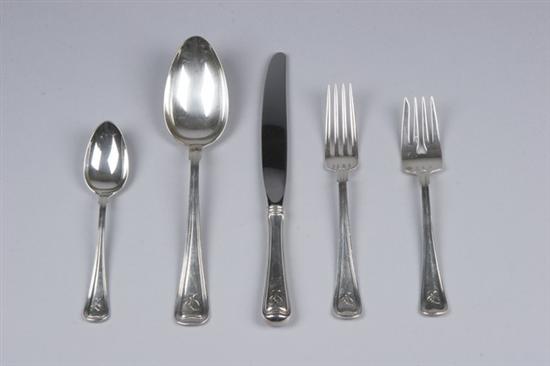 Appraisal: -PIECE GORHAM STERLING SILVER FLATWARE SERVICE Old French pattern Including