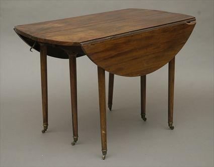 Appraisal: Directoire Mahogany Extending Drop-Leaf Dining Table x x in in