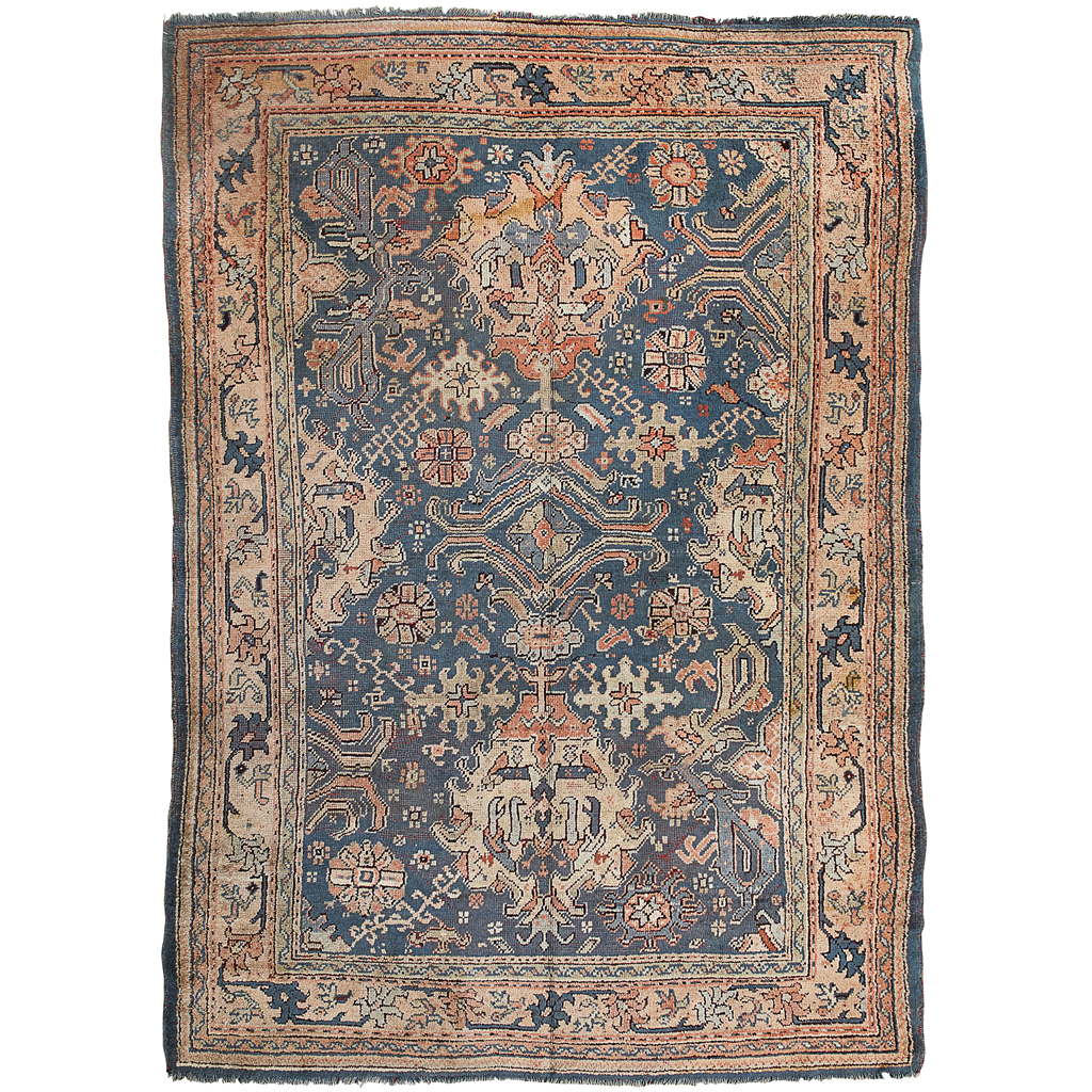 Appraisal: USHAK CARPET WEST ANATOLIA LATE TH CENTURY the slate blue