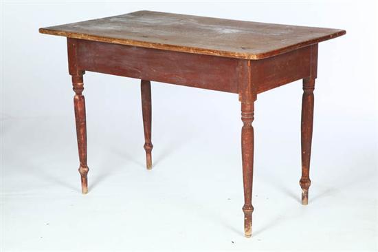 Appraisal: COUNTRY SHERATON WORK TABLE American st half th century Poplar