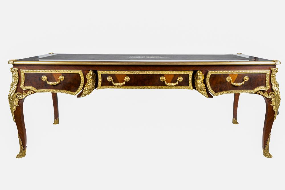 Appraisal: LOUIS XV-STYLE GILT BRONZE-MOUNTED BUREAU PLATlate th st Century with