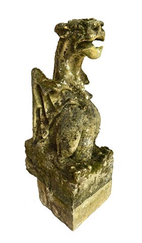 Appraisal: A pair of carved lime of Clipsham stone gargoyles in