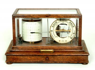 Appraisal: A BAROGRAPH by Tycos Short Mason London with silvered face