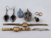 Appraisal: A mixed lot comprising a carat gold ring charm gms