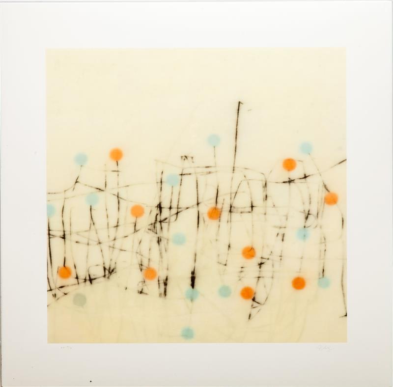 Appraisal: Jay Kelley Untitled Screenprint in colors on wove paper with